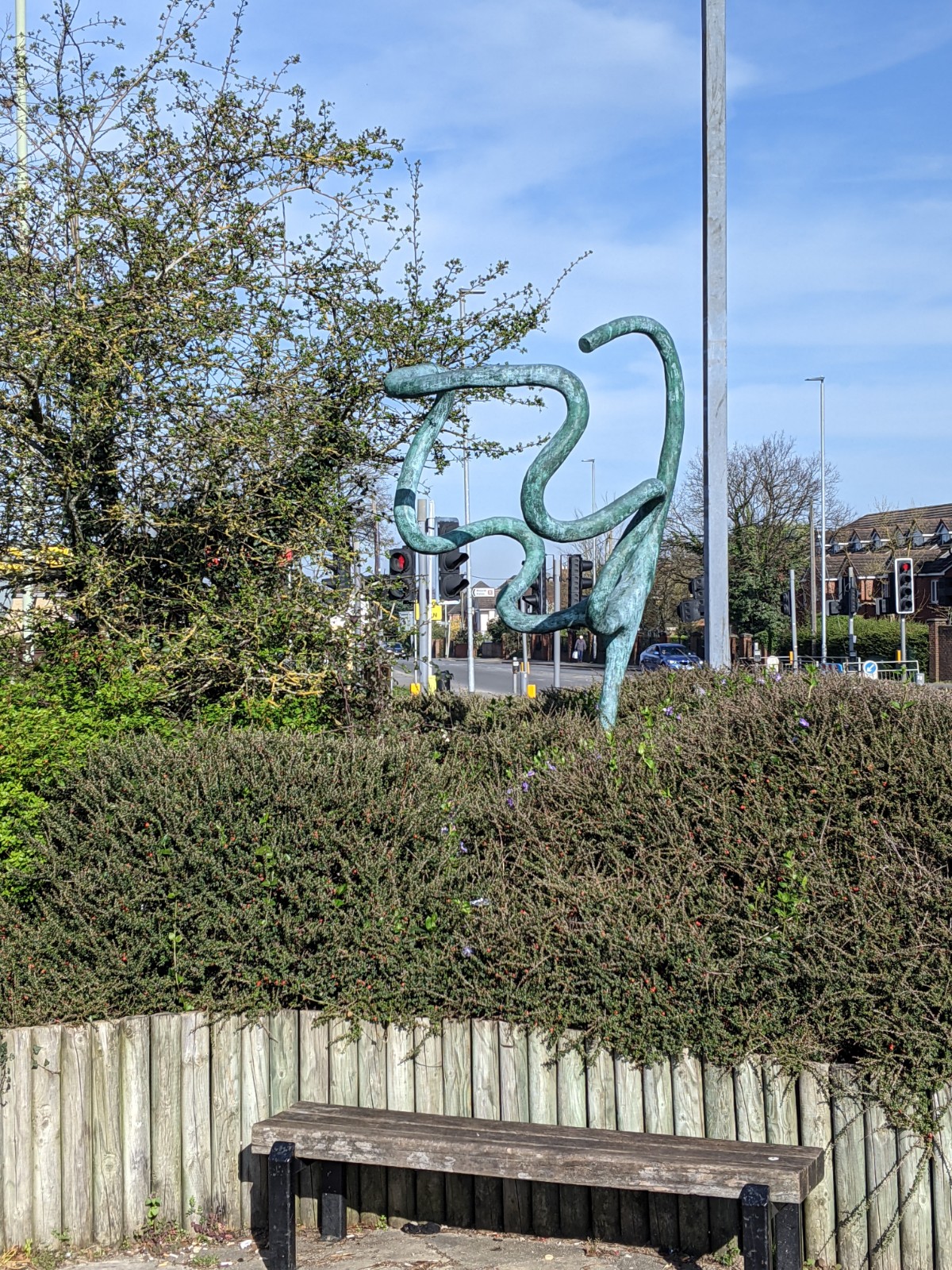 The Loddon Lily sculpture Sainsburys Winnersh