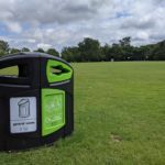 Recycling Bin on Bearwood Recreation Ground